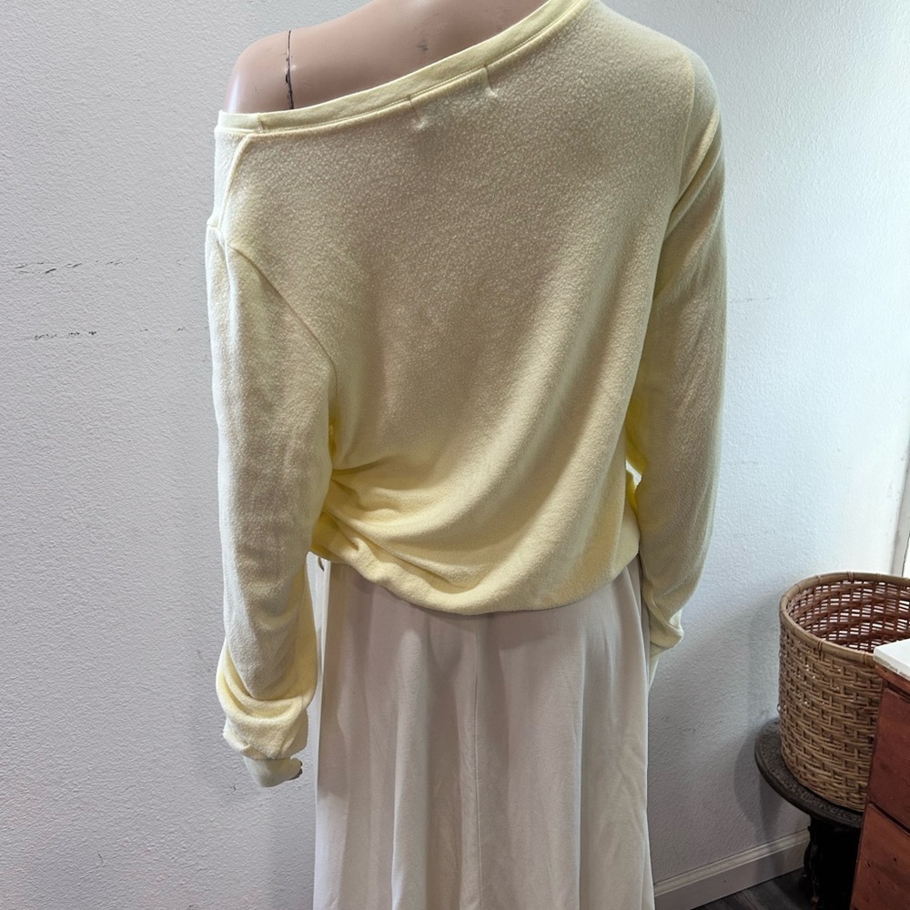 Wildfox Yellow 'HAPPY' Sweatshirt - Picture 2 of 12